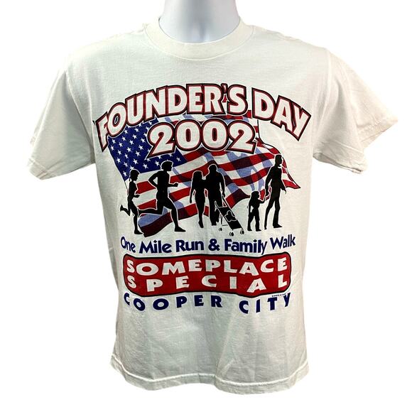 Cooper City Founders Day Marathon 2002 Vintage white t shirt size Small - Picture 1 of 6